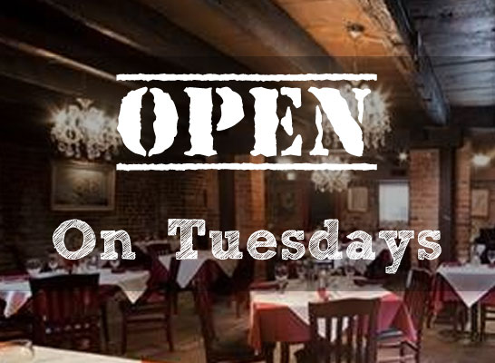 Restaurants Open on Tuesdays